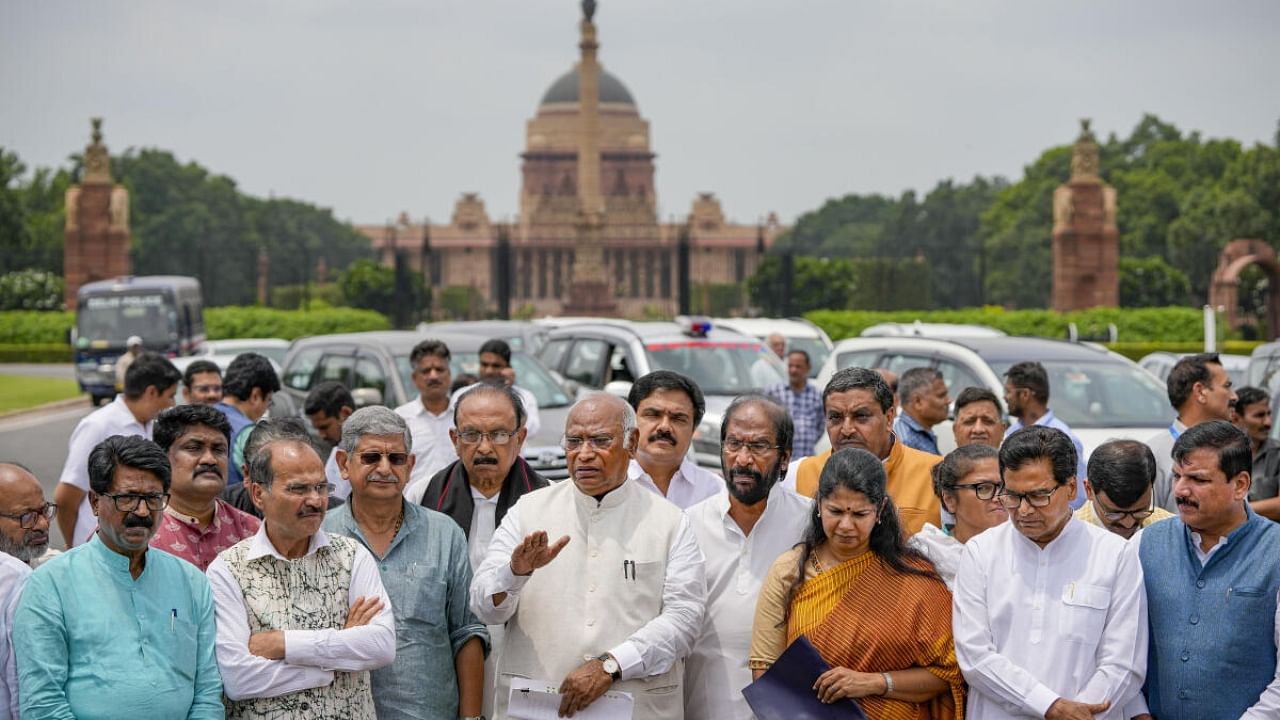 Opposition leaders of I.N.D.I.A bloc. Credit: PTI Photo