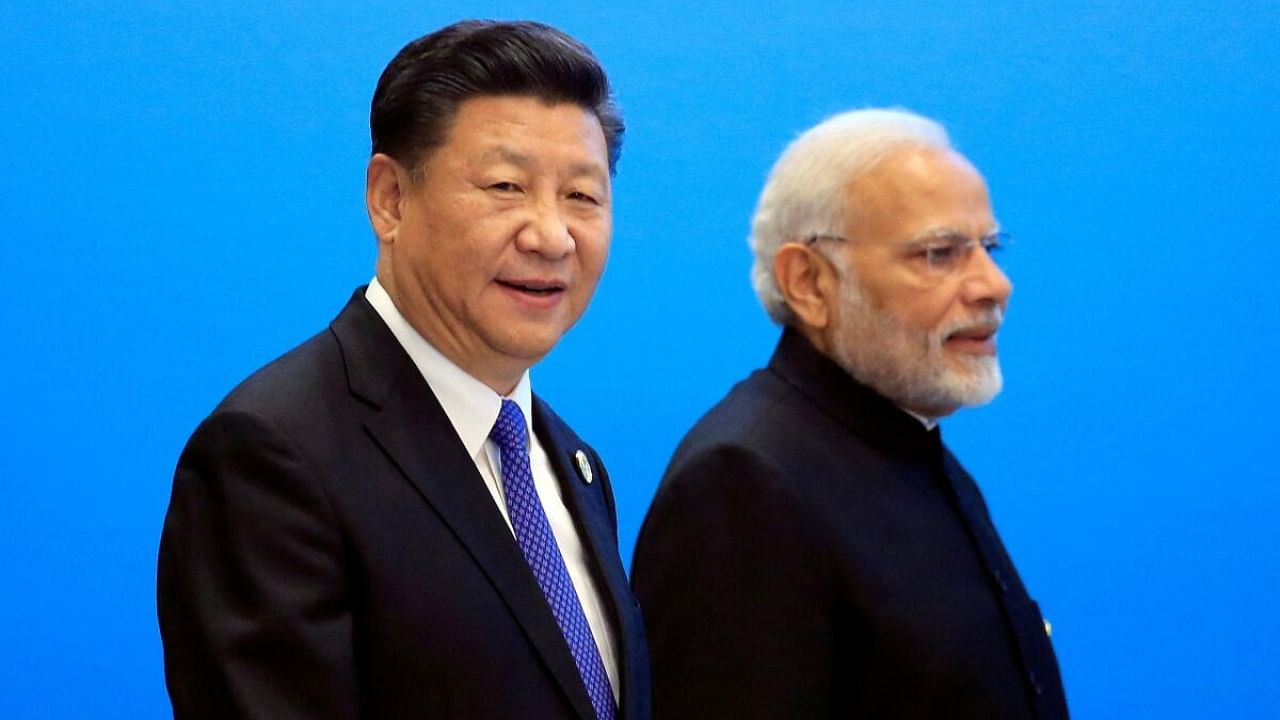 Prime Minister Narendra Modi with Chinese President Xi Jinping. Credit: Reuters File Photo