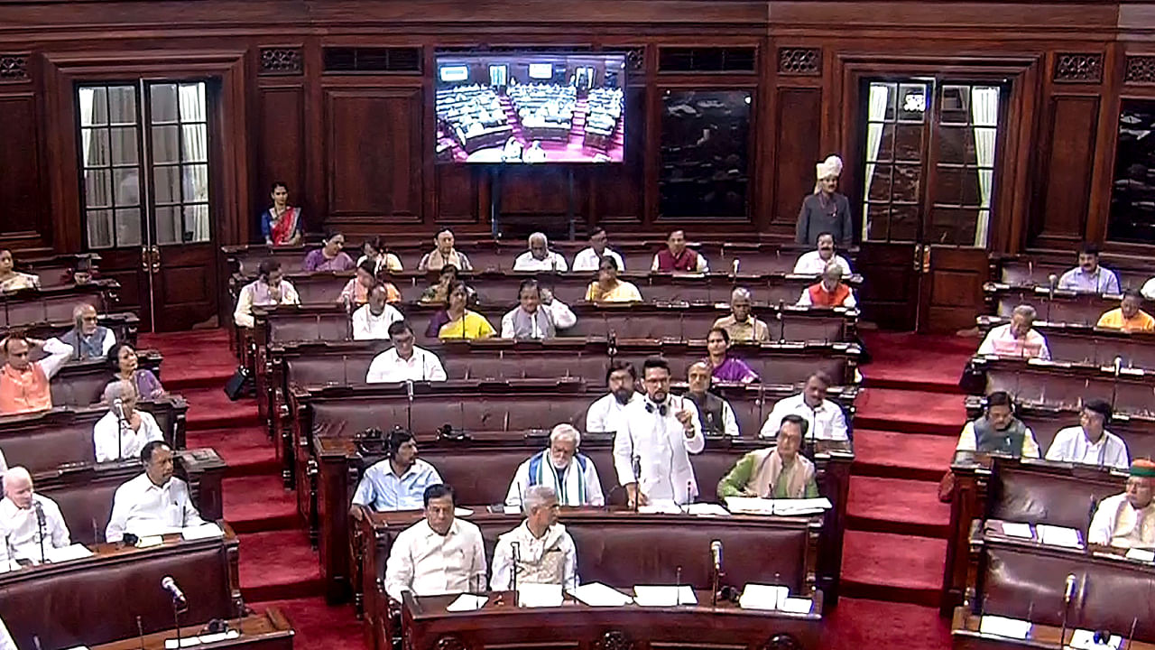  A view of the Rajya Sabha during the Monsoon session of Parliament. Credit: PTI Photo