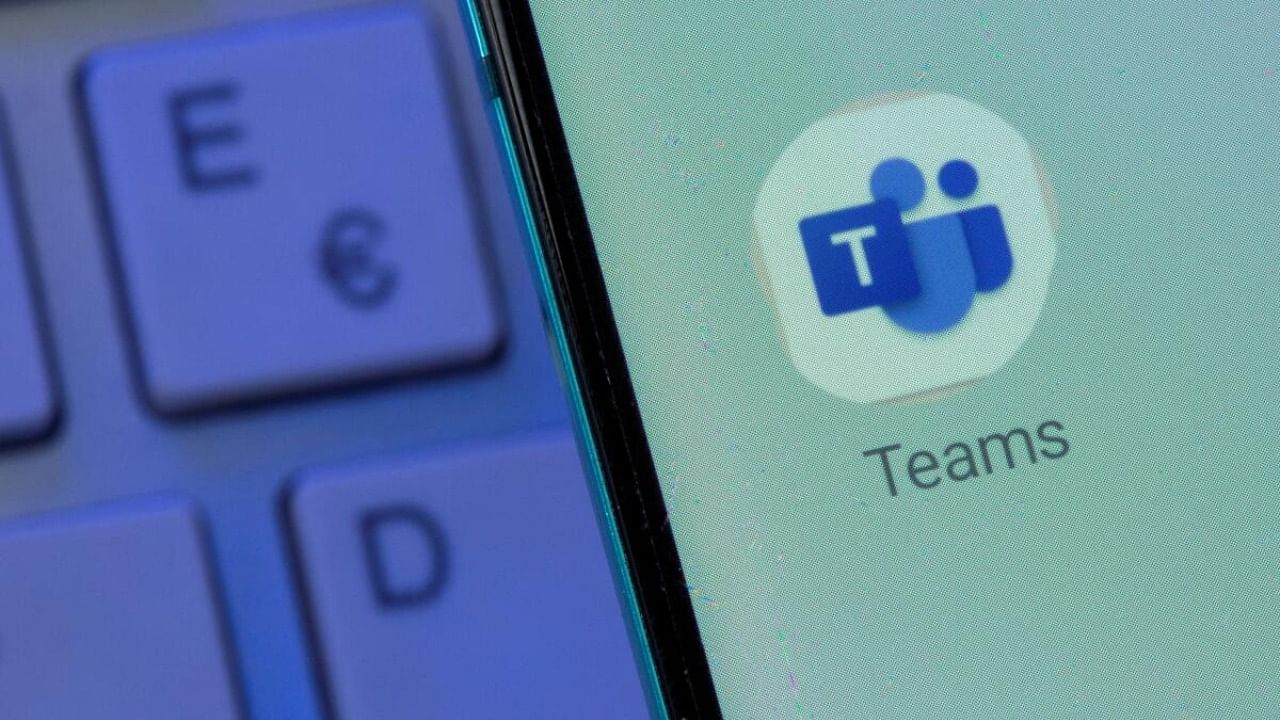 Microsoft Teams app is seen on the smartphone placed on the keyboard in this illustration taken, July 26, 2021. Credit: Reuters Photo