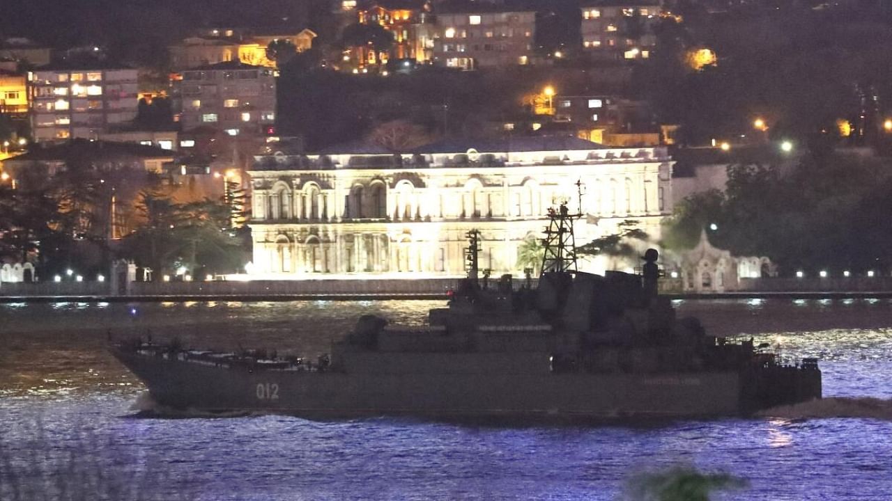 The Russian Navy's large landing ship Olenegorsky Gornyak. Credit: Reuters Photo