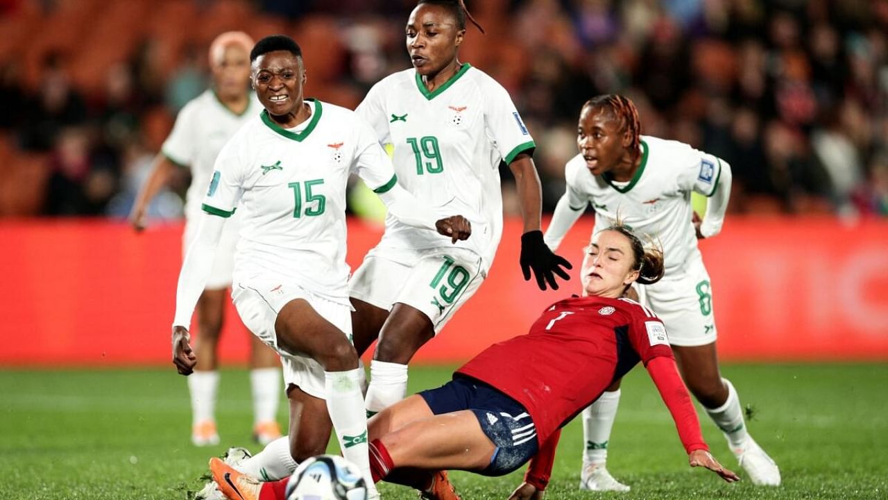 Zambia at the Women's World Cup. Credit: Reuters Photo