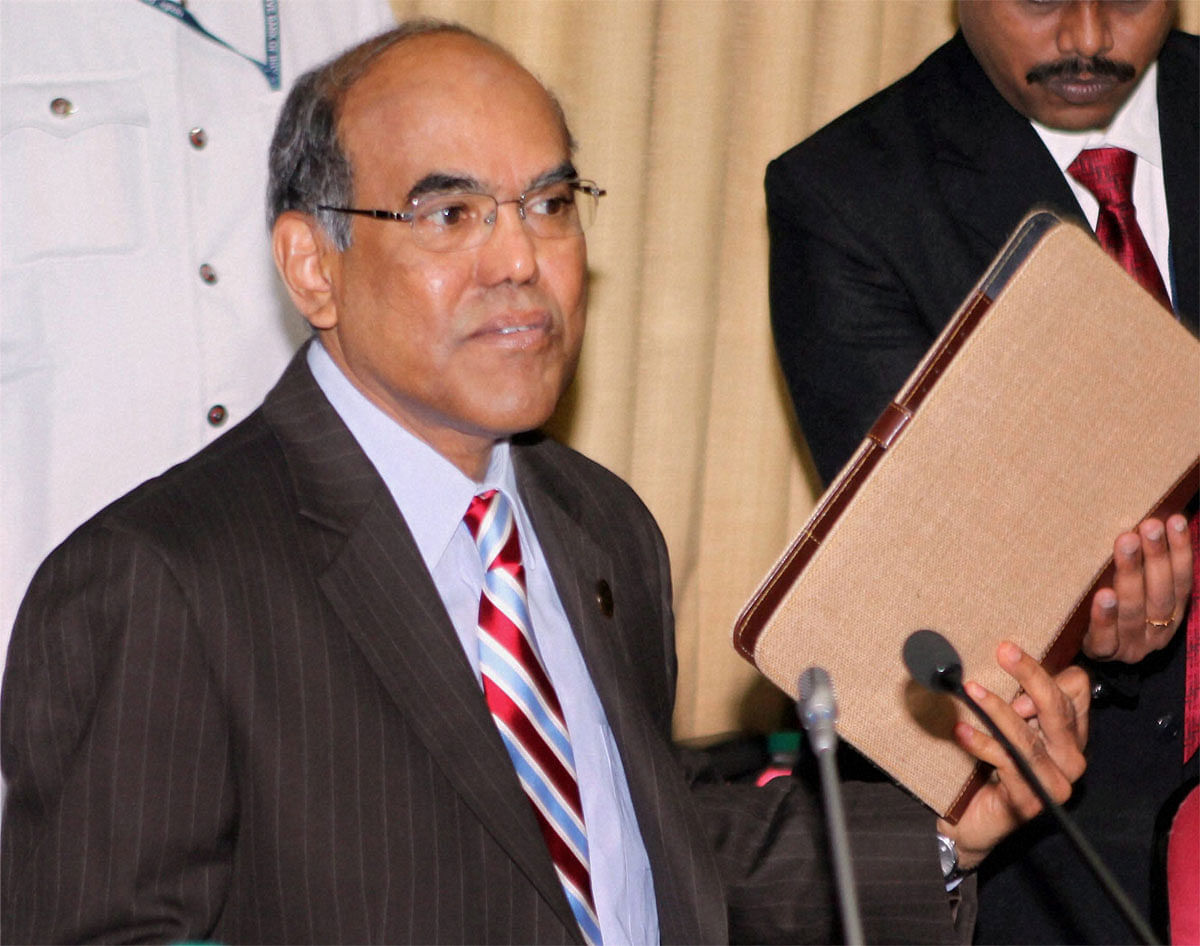 RBI Governor D Subbarao before the Reserve Bank of India's monetary policy review meeting in Mumbai on Tuesday. PTI Photo
