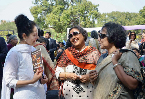 International Women's Day celebration at Ministry of External Affairs in New Delhi on Saturday. PTI Photo