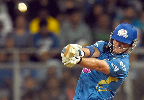 Corey Anderson of the Mumbai Indians bats during an IPL 7 match against Chennai Super Kings in Mumbai on Saturday. PTI Photo
