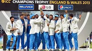 Cricket champions trophy celebration