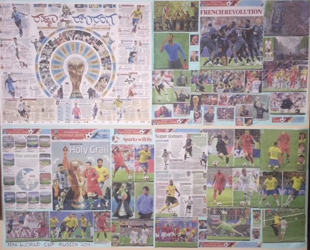 Collage of pages from DH covering FIFA World Cup 2018.