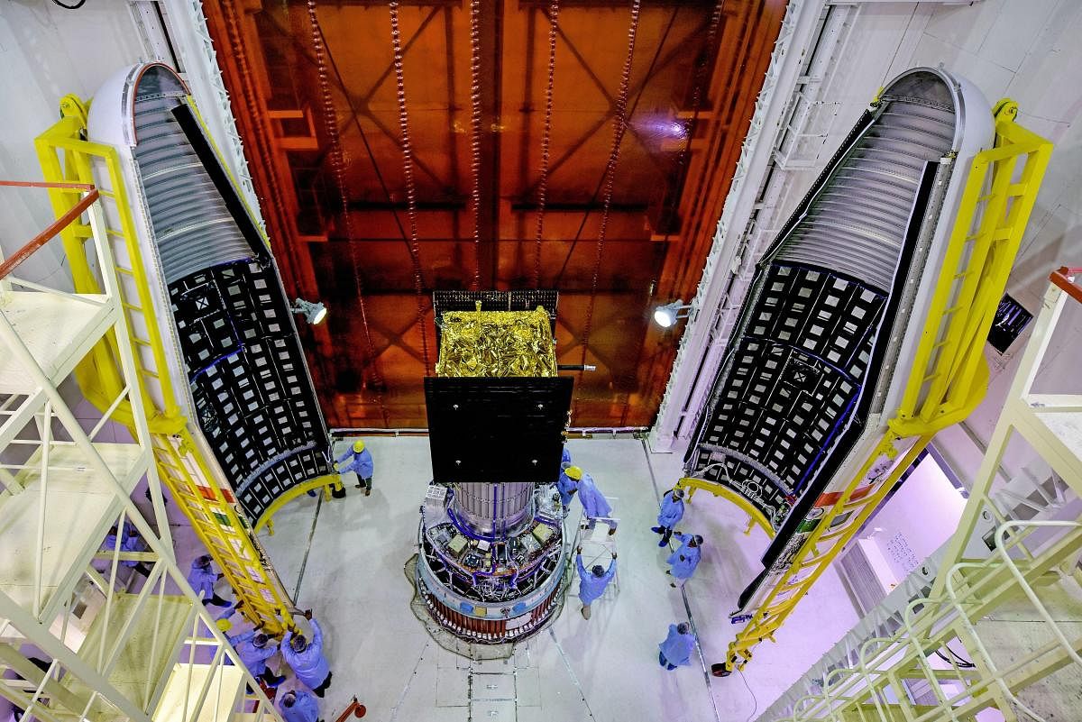 Indian Space Research Organisation's PSLV C 44, carrying Microsat–R and Kalamsat satellites, in Sriharikota, a day before its launch. (PTI Photo/ISRO)