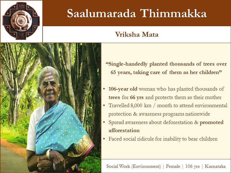 Vriksha Mata: Saalumarada Thimmakka from Karnataka