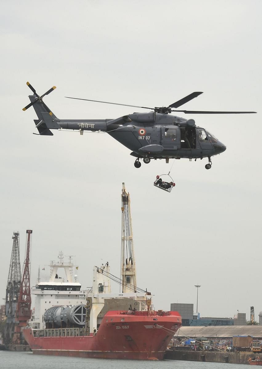 The relief operations by Indian Air Force as part of three-day joint humanitarian assistance and disaster relief (HADR) exercise, in Chennai PTI Photo