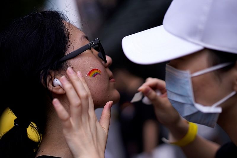 A participant takes part in a Pride Run during the Shanghai Pride festival, in Shanghai, following the coronavirus disease (COVID-19) outbreak, China. Credits: Reuters Photo