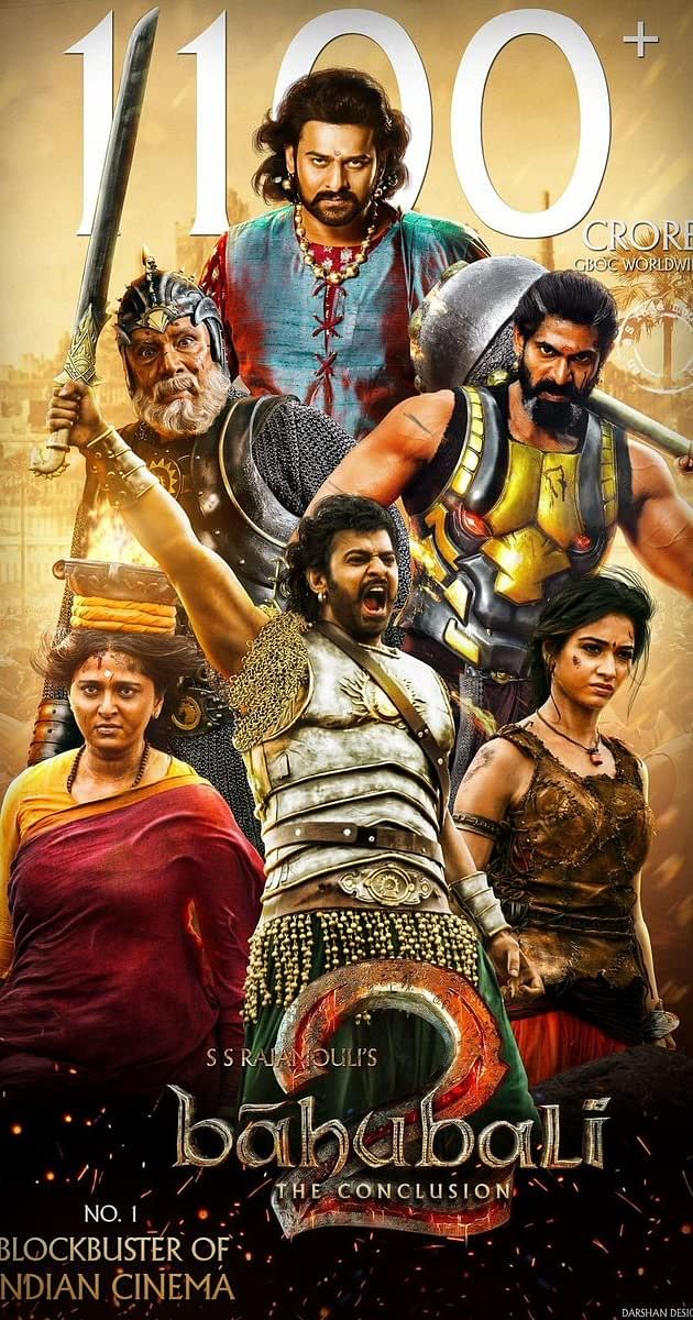 Baahubali 2 (2017) | Widely regarded as the most important Telugu movie of the decade, Baahubali 2 grossed around Rs 1,180 crore at the box office much to the delight of Prabhas fans. It had a strong cast that includes Rana Daggubati, Ramya Krishnan, Sathyaraj and Anushka Shetty. Credit: IMDb