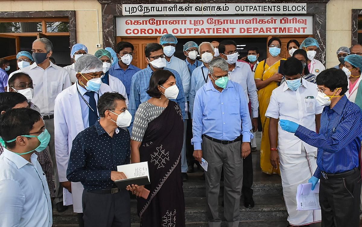 Central team visits general hospital in Tamil Nadu amid rising coronavirus cases ( PTI Photo)