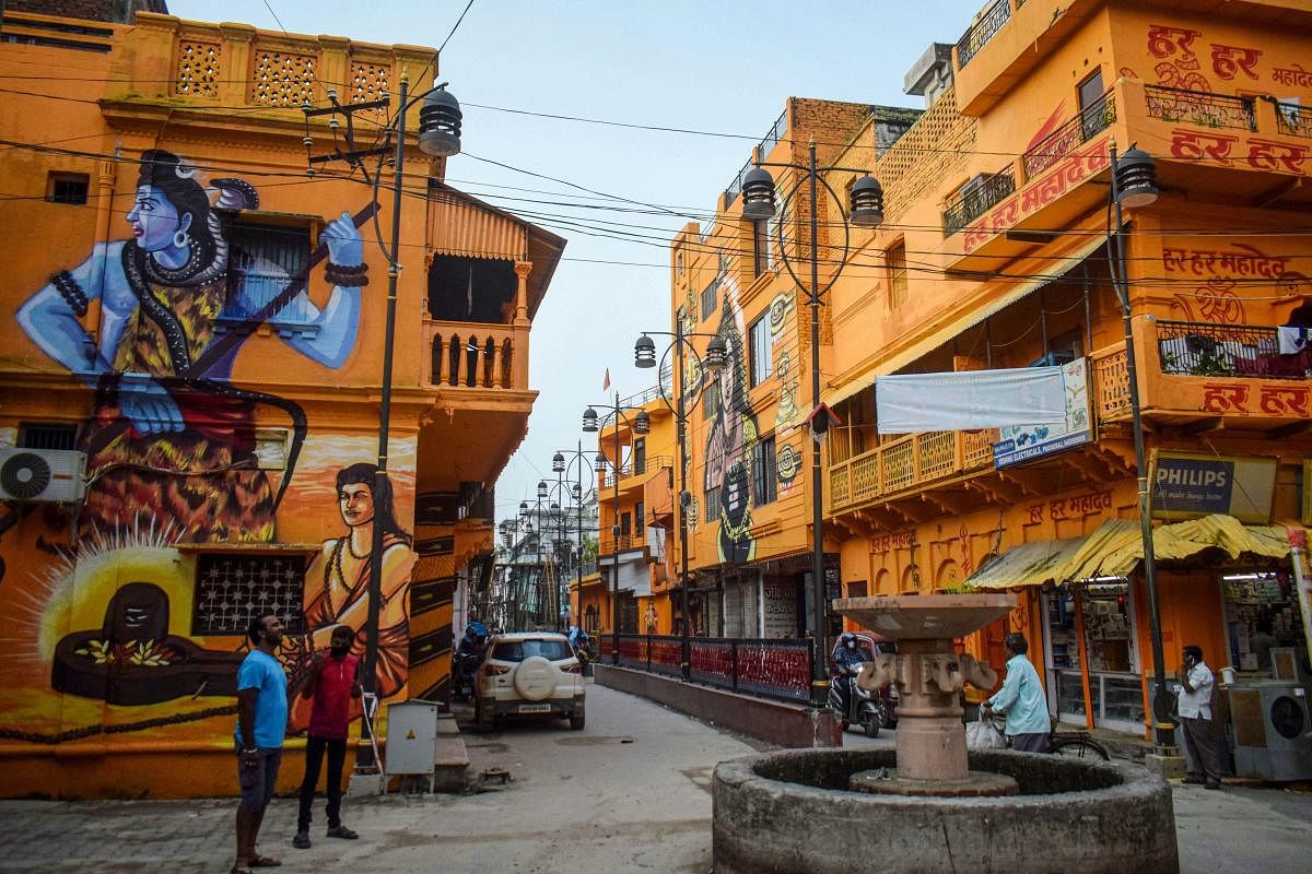 A businessman in Uttar Pradesh's Prayagraj has filed an FIR alleging that people have painted his house saffron on the instructions of BJP leaders. Credit: PTI