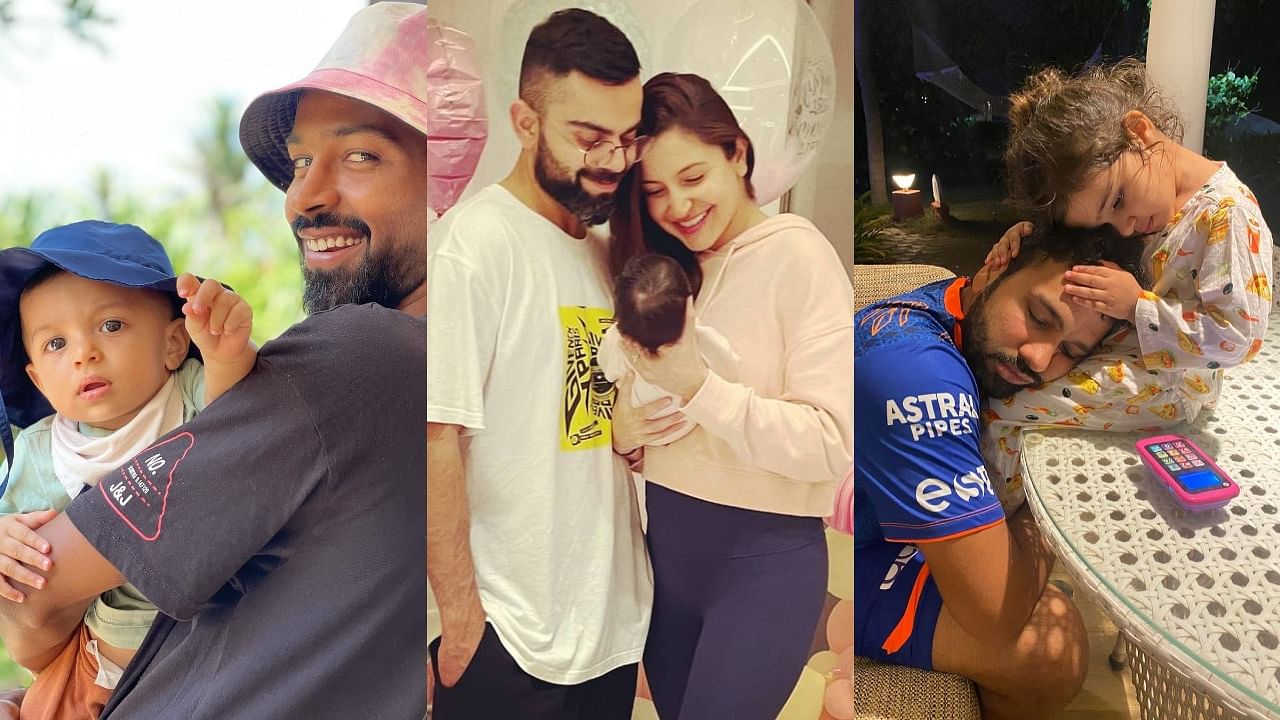 Check out some candid pictures of cricketers with their kids.