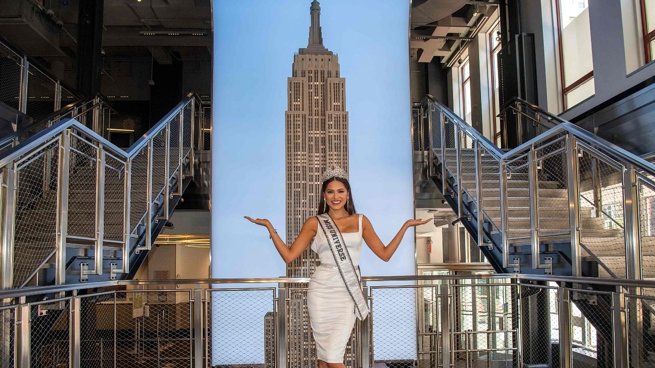 Miss Universe Andrea Meza visits Empire State Building in US, photos go viral