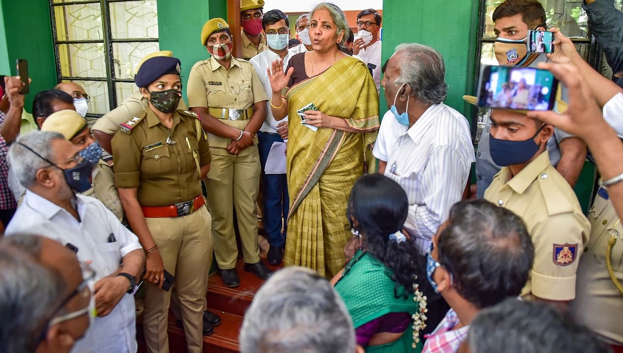 Pictures from Nirmala Sitharaman’s Karnataka visit