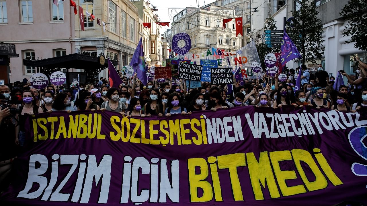 In Pics: Istanbul Convention withdrawal sparks more protests in Turkey
