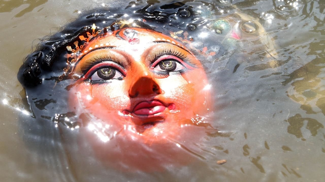 In Pics: Durga Puja festivities end with idol immersion