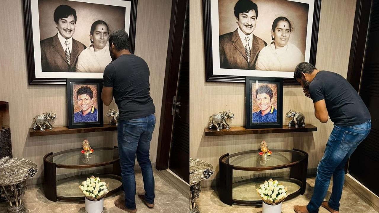 Vishal visits Puneeth Rajkumar's residence, pays tribute to Kannada superstar.