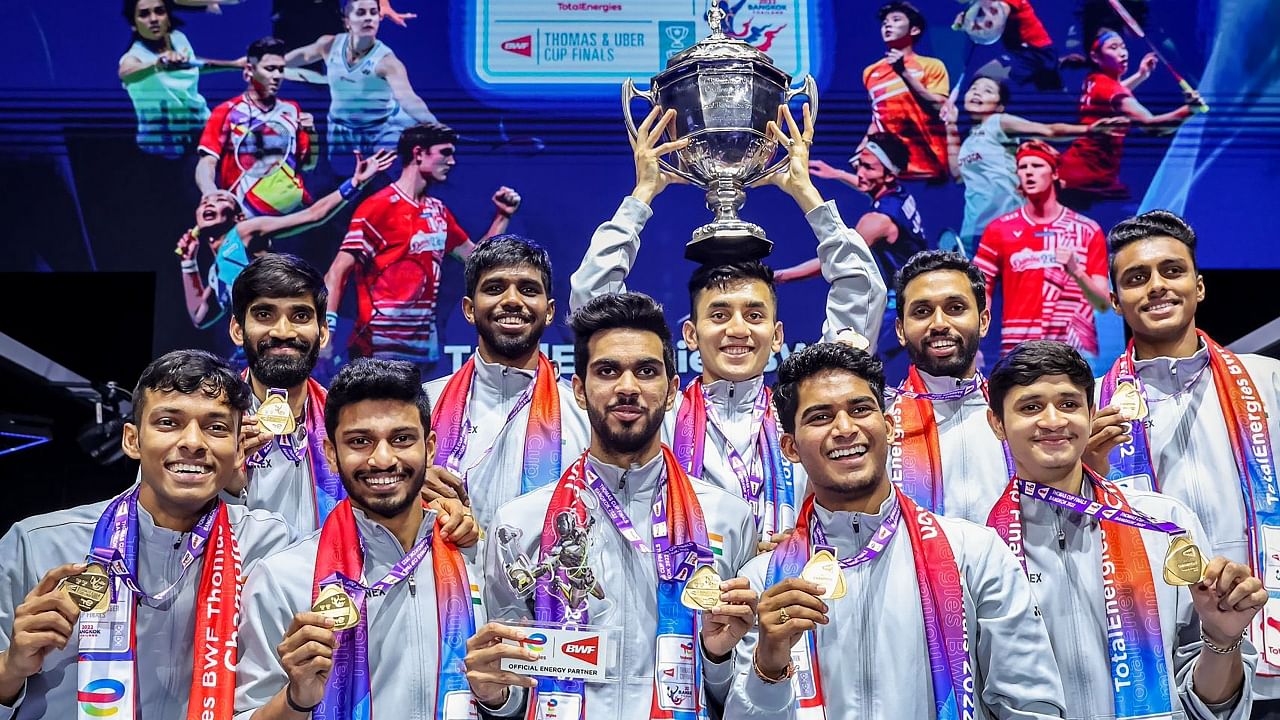 In Pics Indias historic triumph in Thomas Cup 2022 badminton
