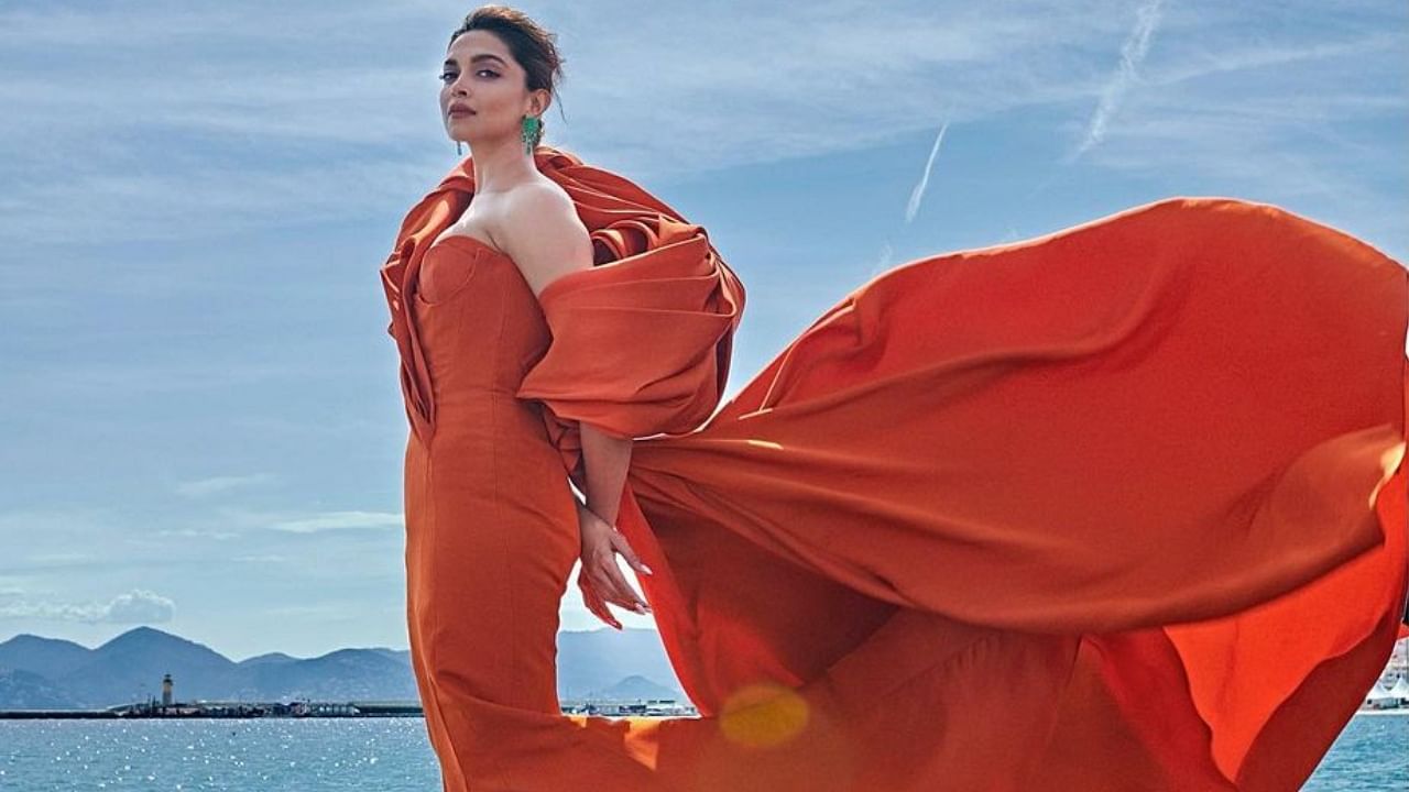 Cannes 2022: Deepika Padukone sparkles in orange frill gown, pics go viral! Credit: Instagram/deepikapadukone