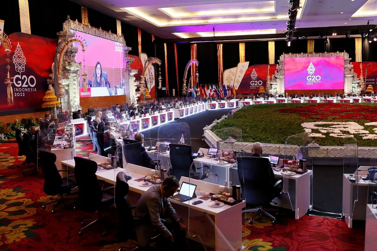 G20 Finance Ministers, Central Bank Governors and head of delegates attend the G20 Finance Ministers and Central Bank Governors Meeting in Nusa Dua, Bali, Indonesia, 15 July 2022. 