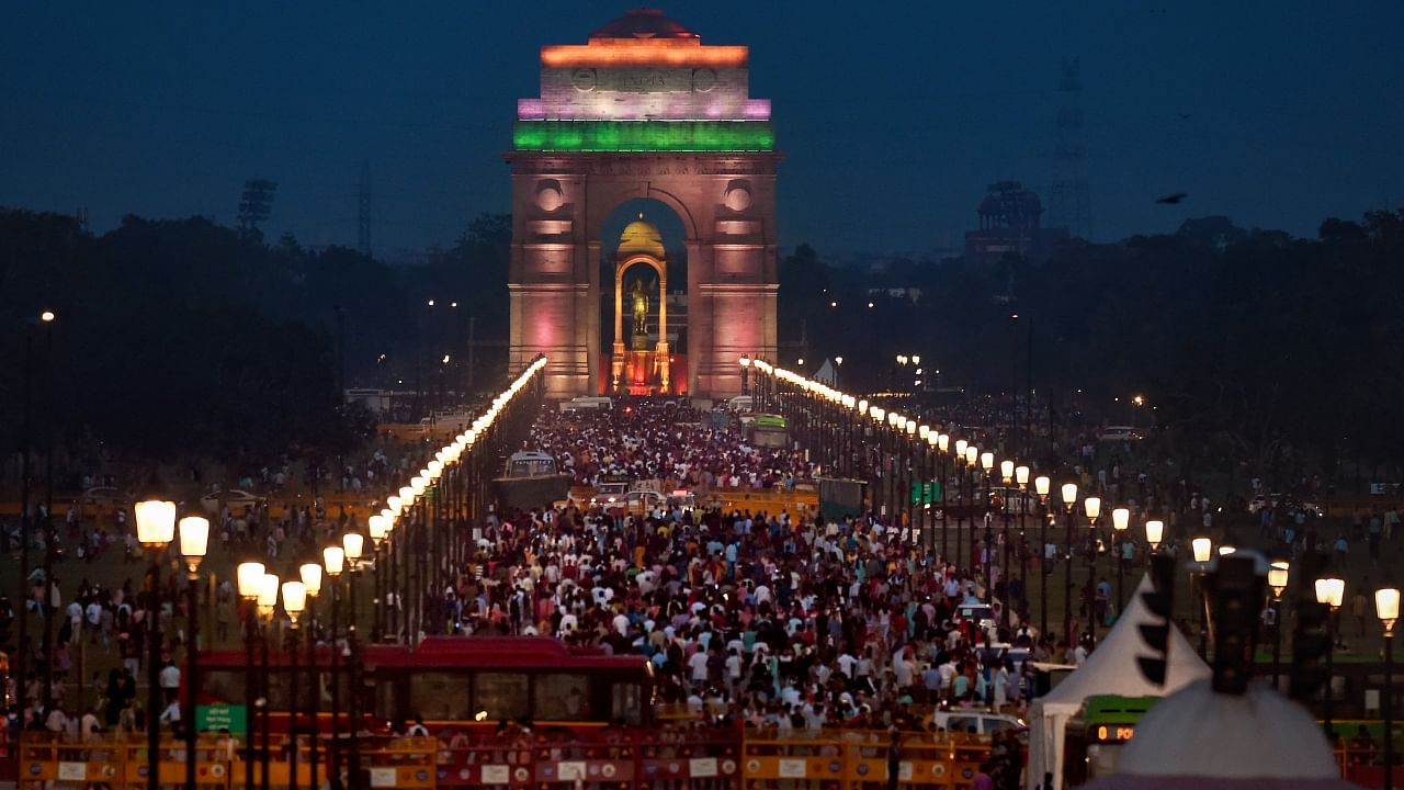 Delhiites throng Kartavya Path as it opens to public; See Pics Credit: PTI Photo