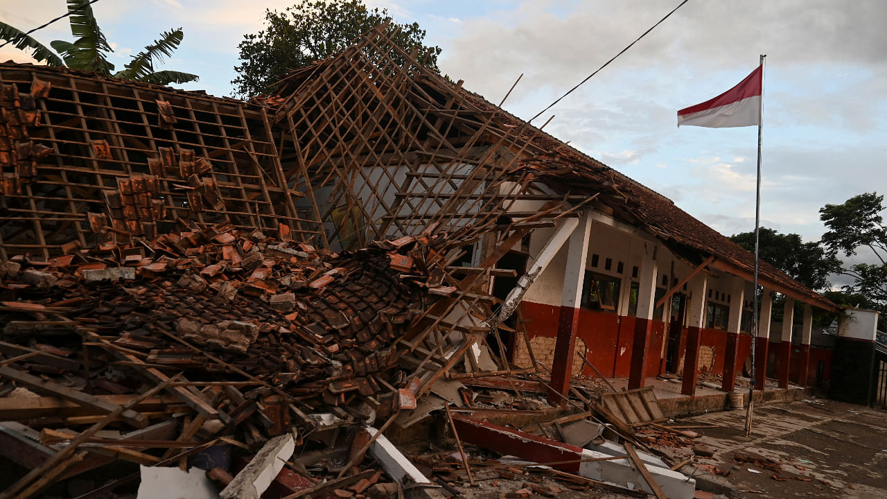 In Pics | Homes shattered, 162 dead as strong quake hits Indonesia. Credit: Indonesian National agency for Disaster Countermeasure/BPBD Kabupaten Cianjur/Handout via Reuters