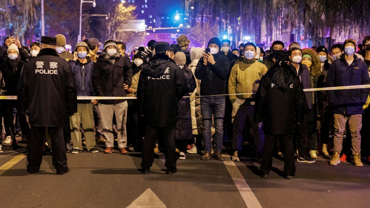 Protests erupt in China against stringent Covid rules. Credit: Reuters Photo