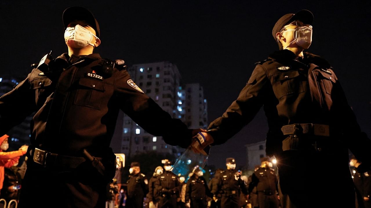 China beefs up security after protests against Covid-19 curbs. Credit: Reuters Photo