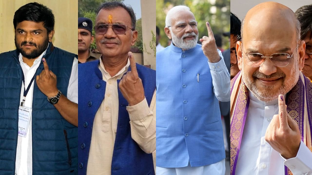 Gujarat Assembly Elections 2022: Political bigwigs get inked