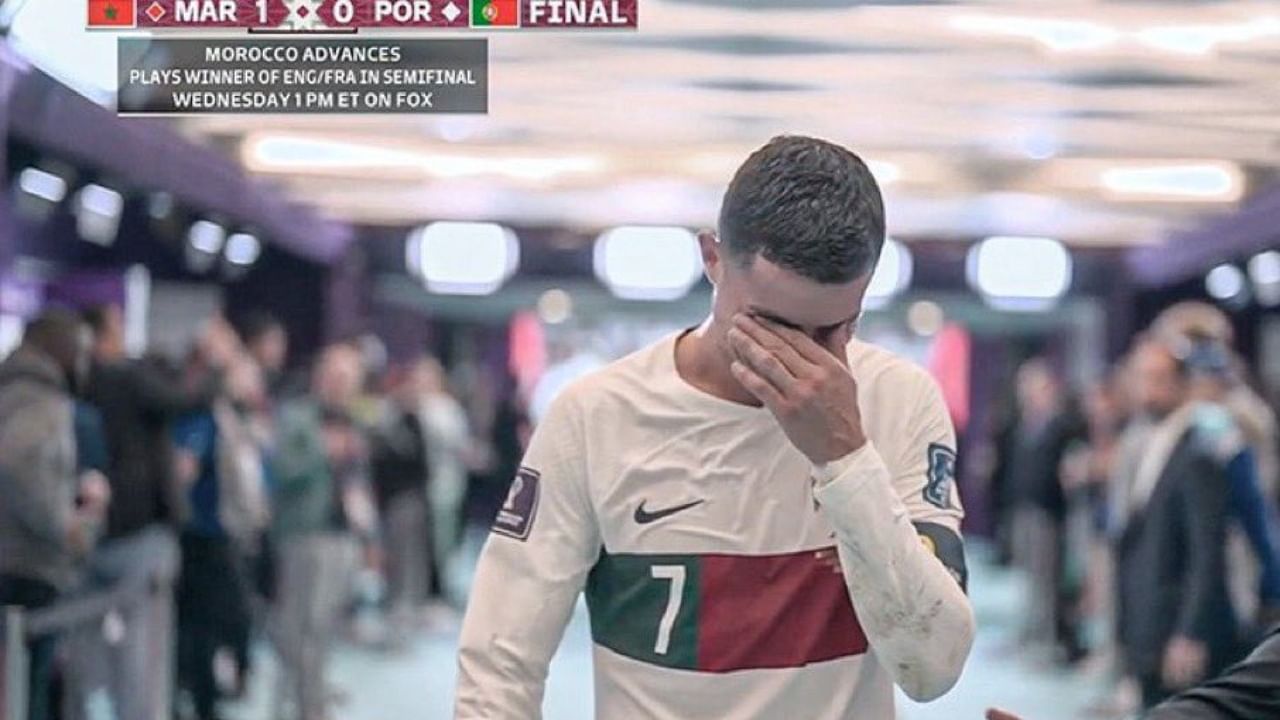 Ronaldo in tears after Portugal's shocking World Cup exit