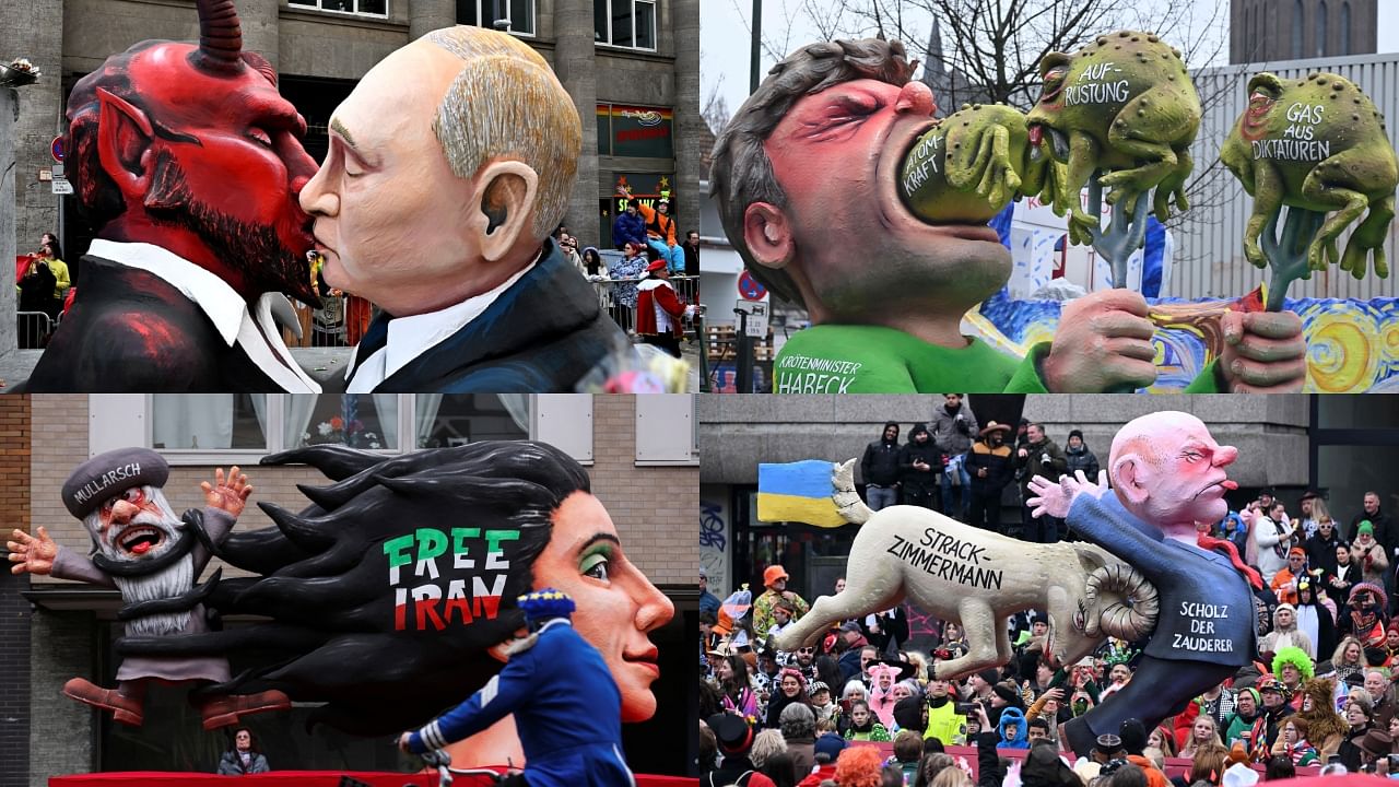 Rosenmontag 2023: World leaders mocked at Germany's carnival