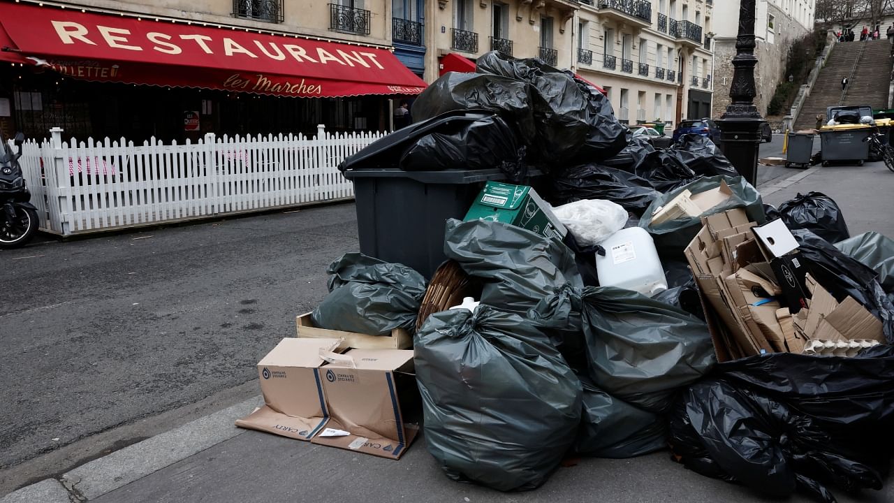 Garbage piles up in French streets after pension reform protests