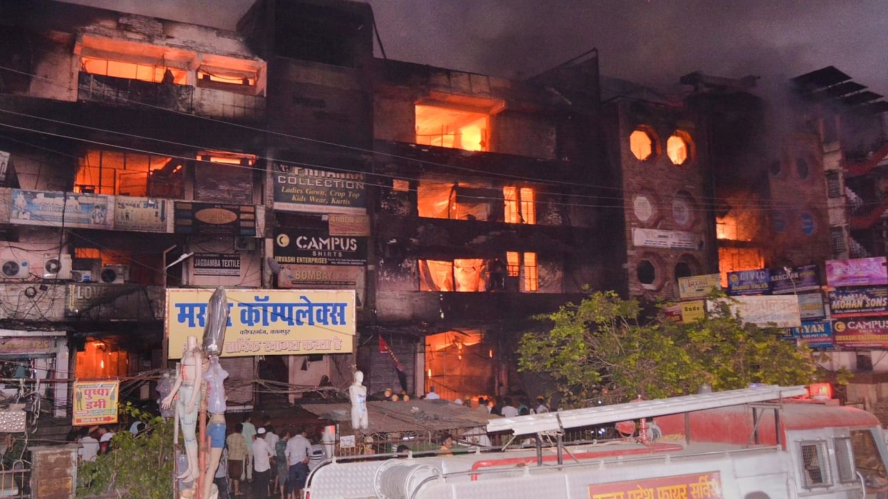 In Pics | Over 500 shops gutted in massive Kanpur fire