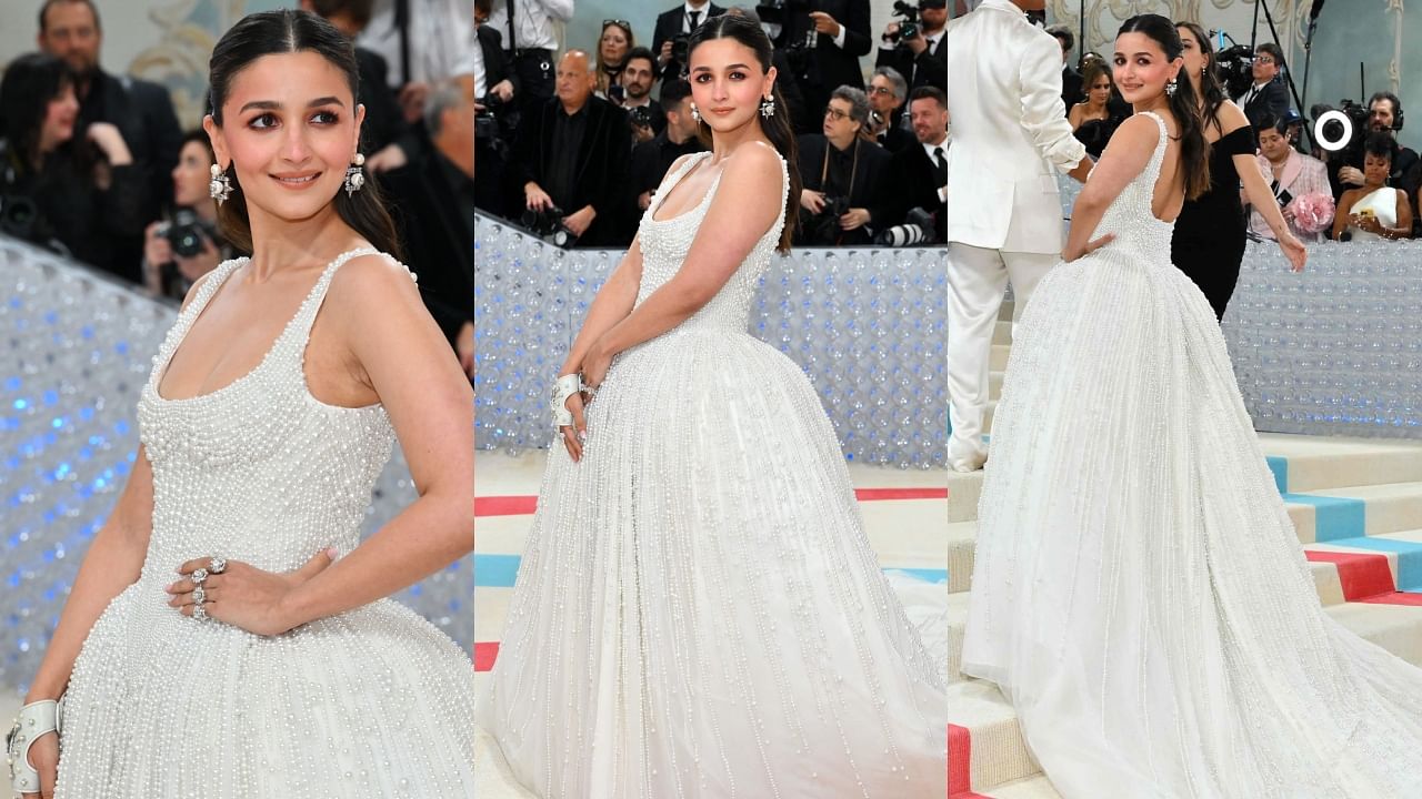 Alia Bhatt makes her Met Gala debut, wows everyone in white; See Pics