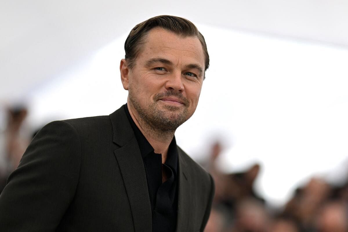 US actor Leonardo DiCaprio poses during a photocall for the film "Killers of the Flower Moon" at the 76th edition of the Cannes Film Festival in Cannes. Credit: AFP Photo