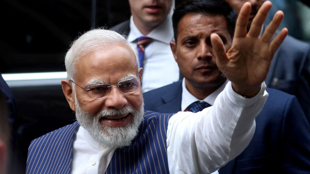 Indian Prime Minister Narendra Modi arrives in New York. Credit: Reuters Photo