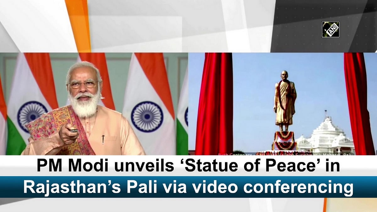 PM Modi unveils ‘Statue of Peace’ in Rajasthan’s Pali