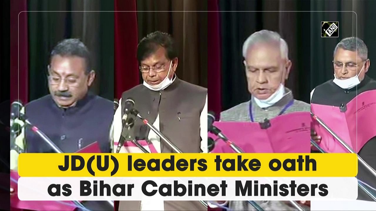 JD (U) Leaders Take Oath As Bihar Cabinet Ministers